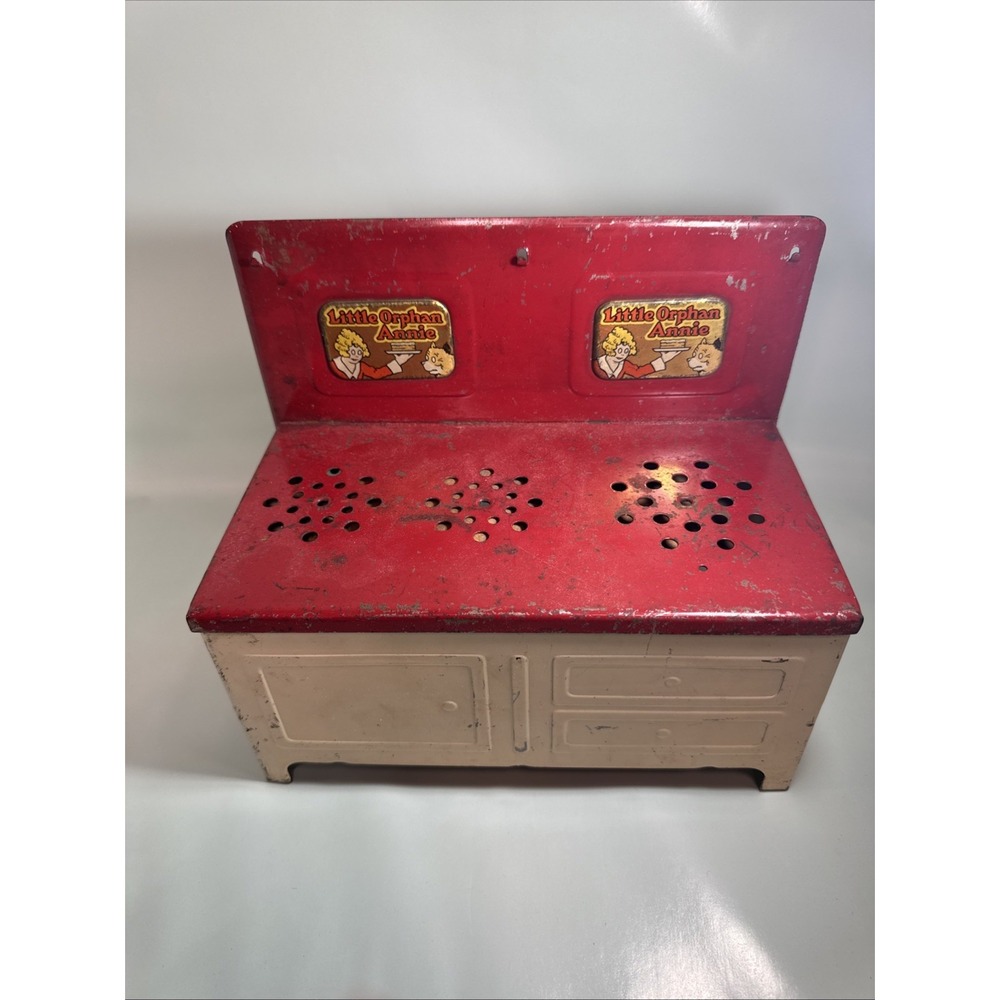 Vintage 1930's Little Orphan Annie Kitchen Stove Tin Toy Louis Marx Toys